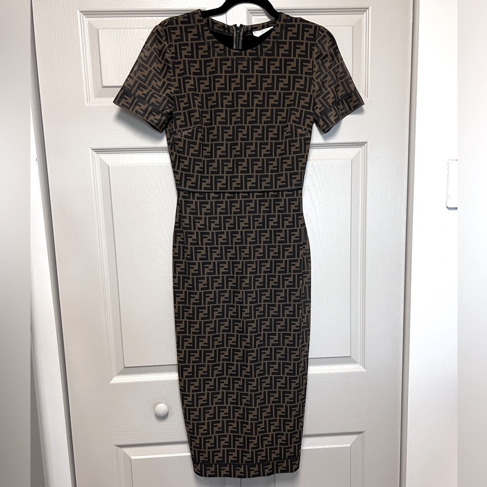 Fendi Midi Fitted Cocktail Dress